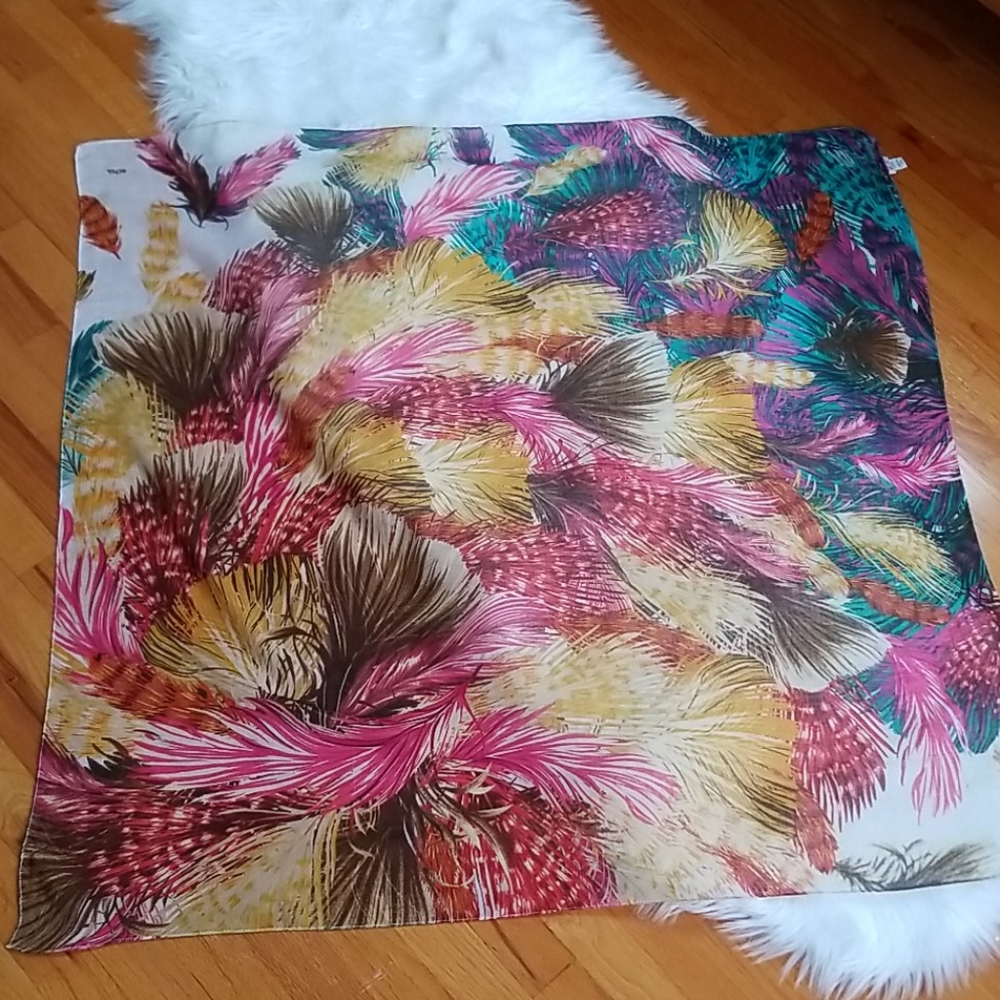 Echo Feather Design Multicolore Oversized Scarf - image 8